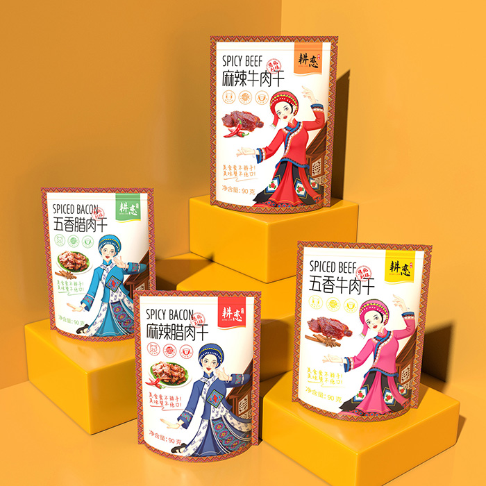 耕戀-牛肉干包裝